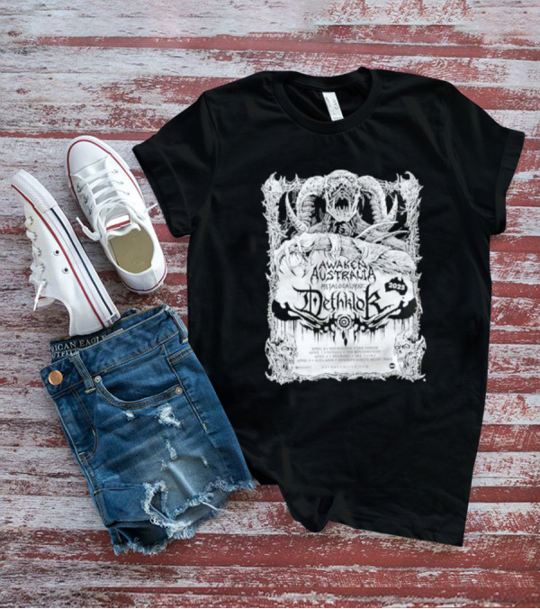 Awaken Australia Metalocalypse Dethklok 2025 Tour Melbourne Sydney Brisbane Adelaide T-Shirt
