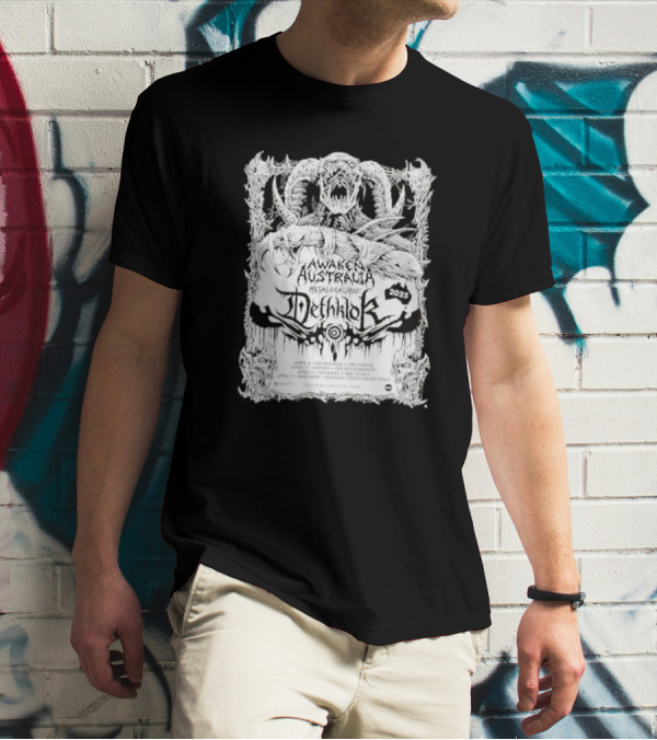 Awaken Australia Metalocalypse Dethklok 2025 Tour Melbourne Sydney Brisbane Adelaide T-Shirt