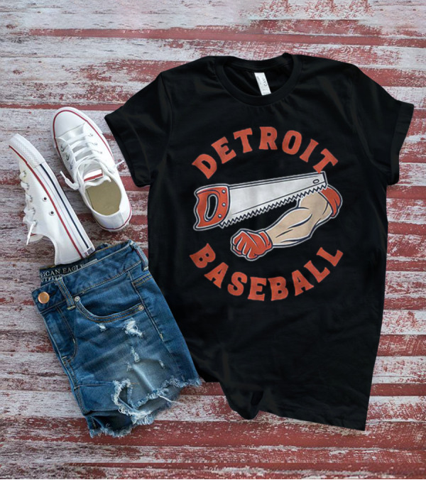 Detroit Baseball Saw Arm Graphic T-Shirt