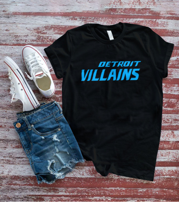 Detroit Villains Football Grit Sports Design T-Shirt