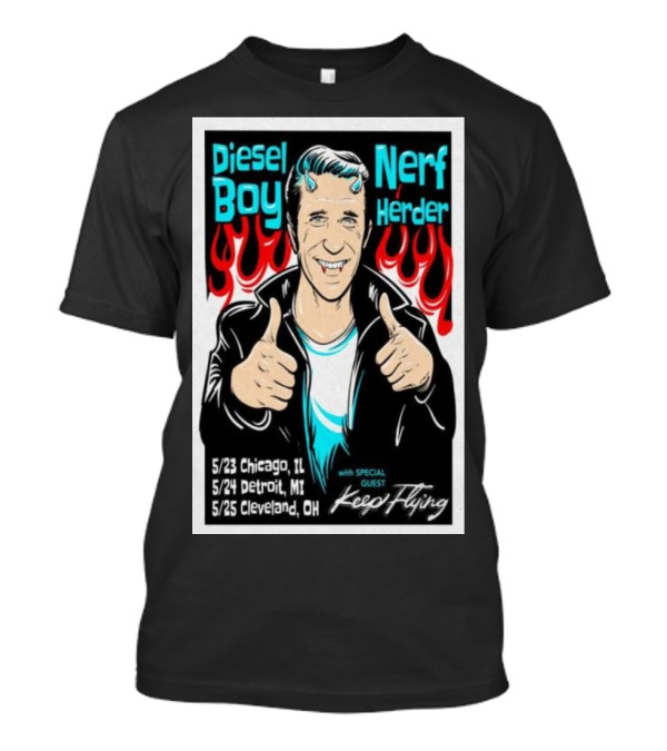 Diesel Boy Nerf Herder Midwest Tour May 2025 Featuring Keep Flying T-Shirt