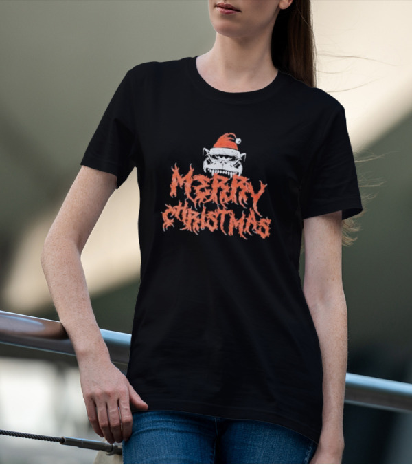 Merry Christmas Download Festival Santa Hat Monster T-Shirt