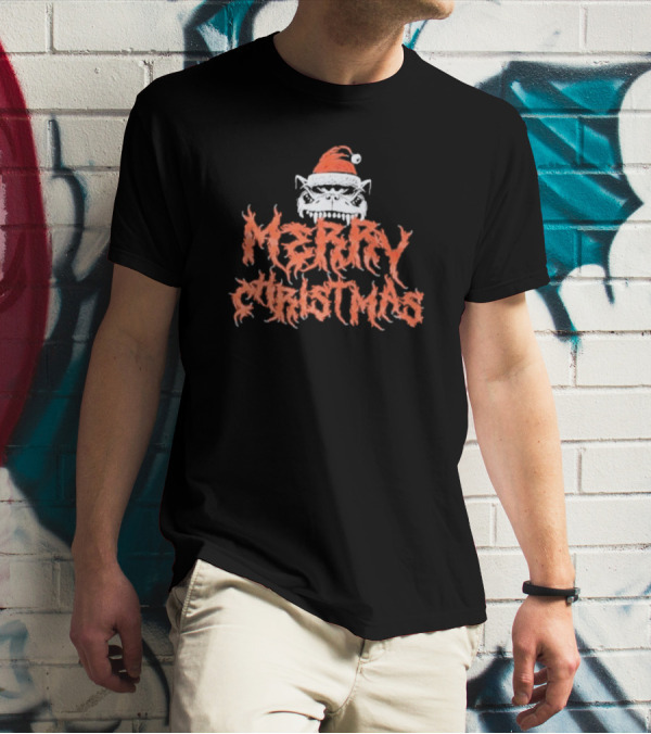Merry Christmas Download Festival Santa Hat Monster T-Shirt