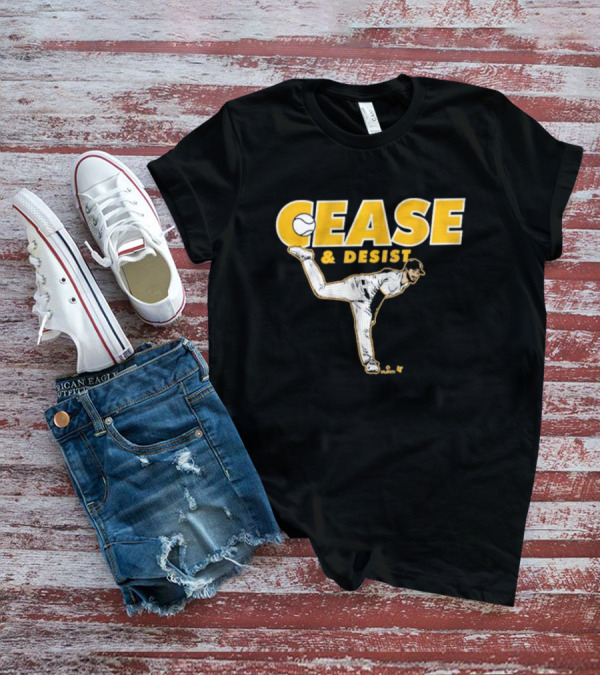 Cease And Desist Baseball Player Pitching Action T-Shirt