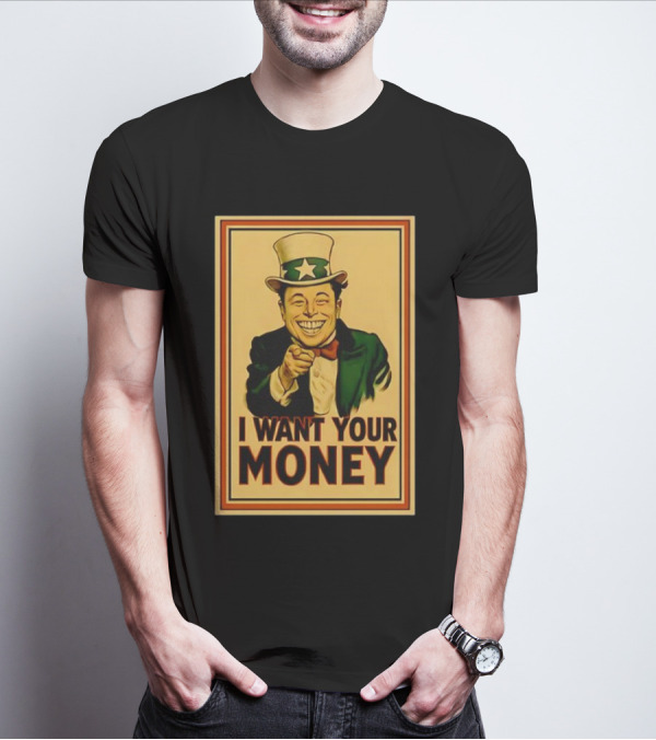 Elon Musk Uncle Sam I Want Your Money Style T-Shirt