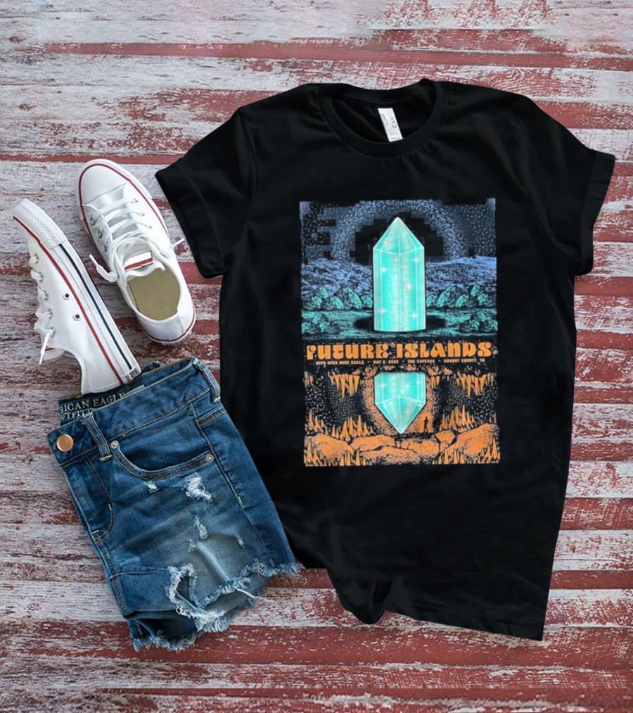 Future Islands With Open Mike Eagle May 2 2025 The Caverns Grundy County TN By Status Serigraph T-Shirt