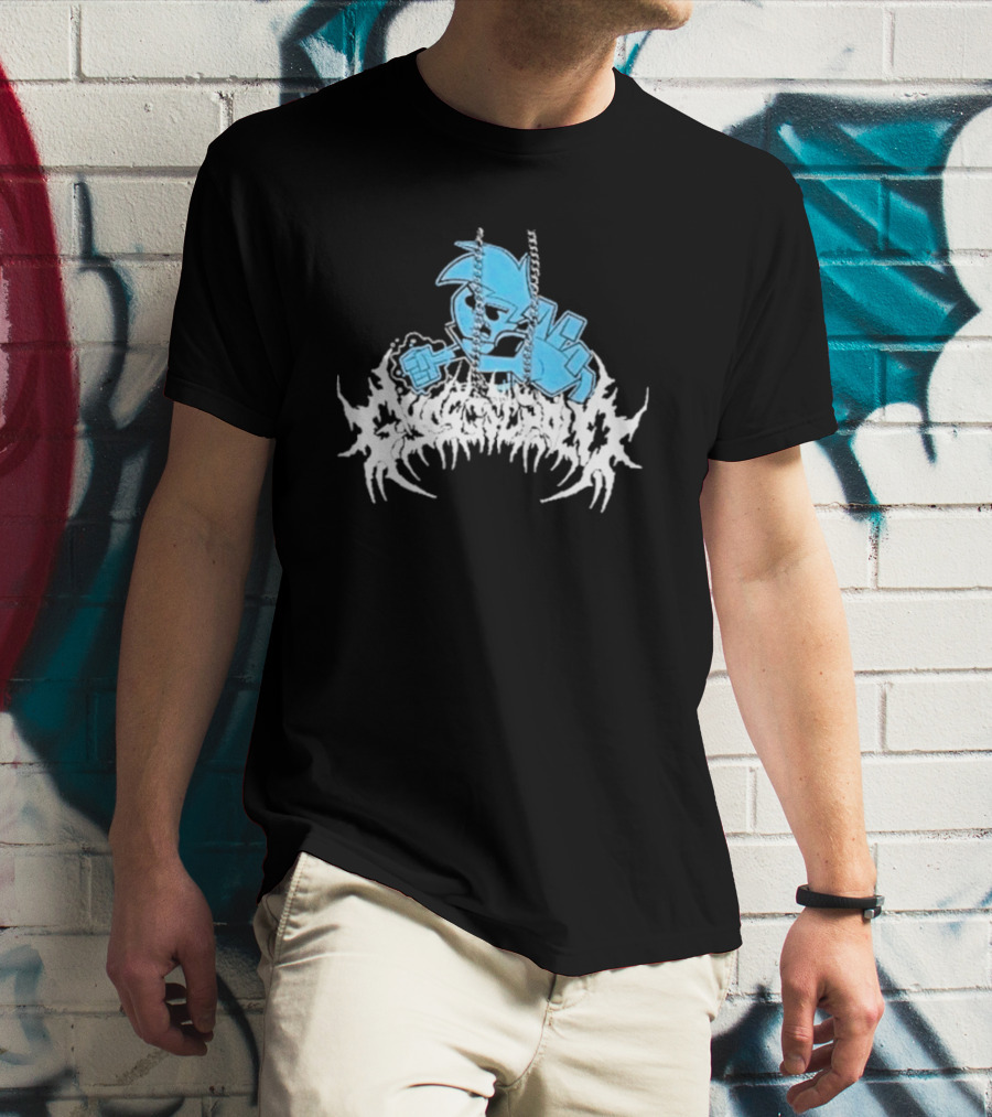 Danny Phantom Ghost Supply White Flame Text T-Shirt