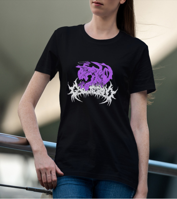 Ghost Supply Duel Purple Dragon With White Text T-Shirt