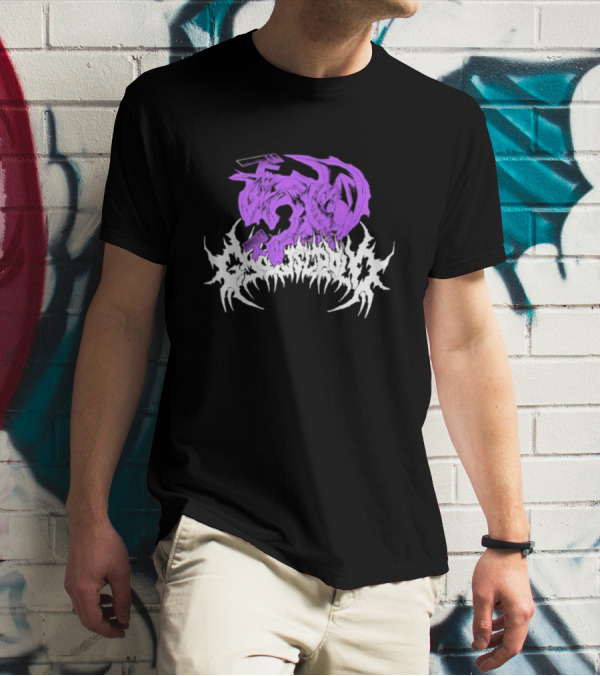 Ghost Supply Duel Purple Dragon With White Text T-Shirt