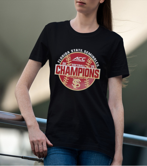 Florida State Seminoles ACC Softball 2025 Regular Season Champions T-Shirt