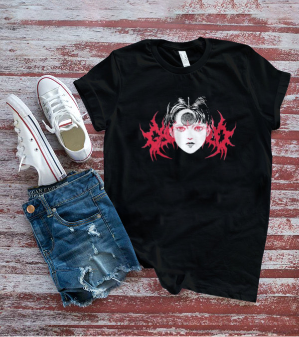 Ghost Supply ITO Anime Face With Red Tribal Flames T-Shirt