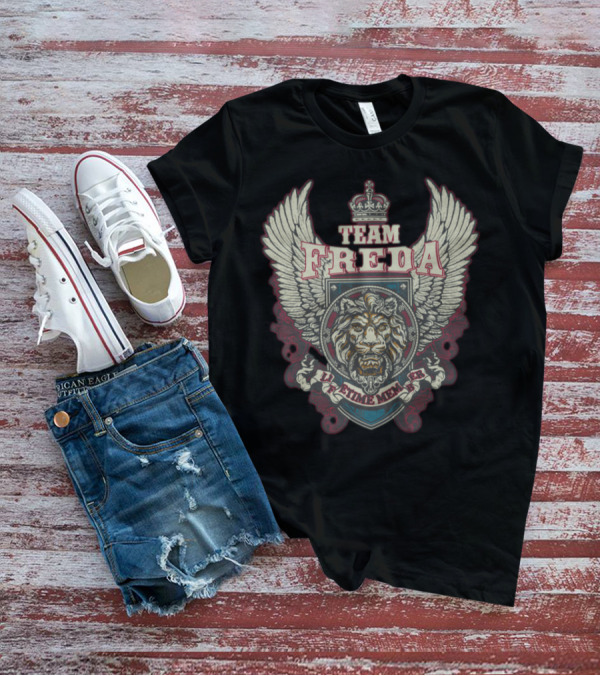 TEAM FREDA Lifetime Member Lion Crest Winged Emblem T-Shirt
