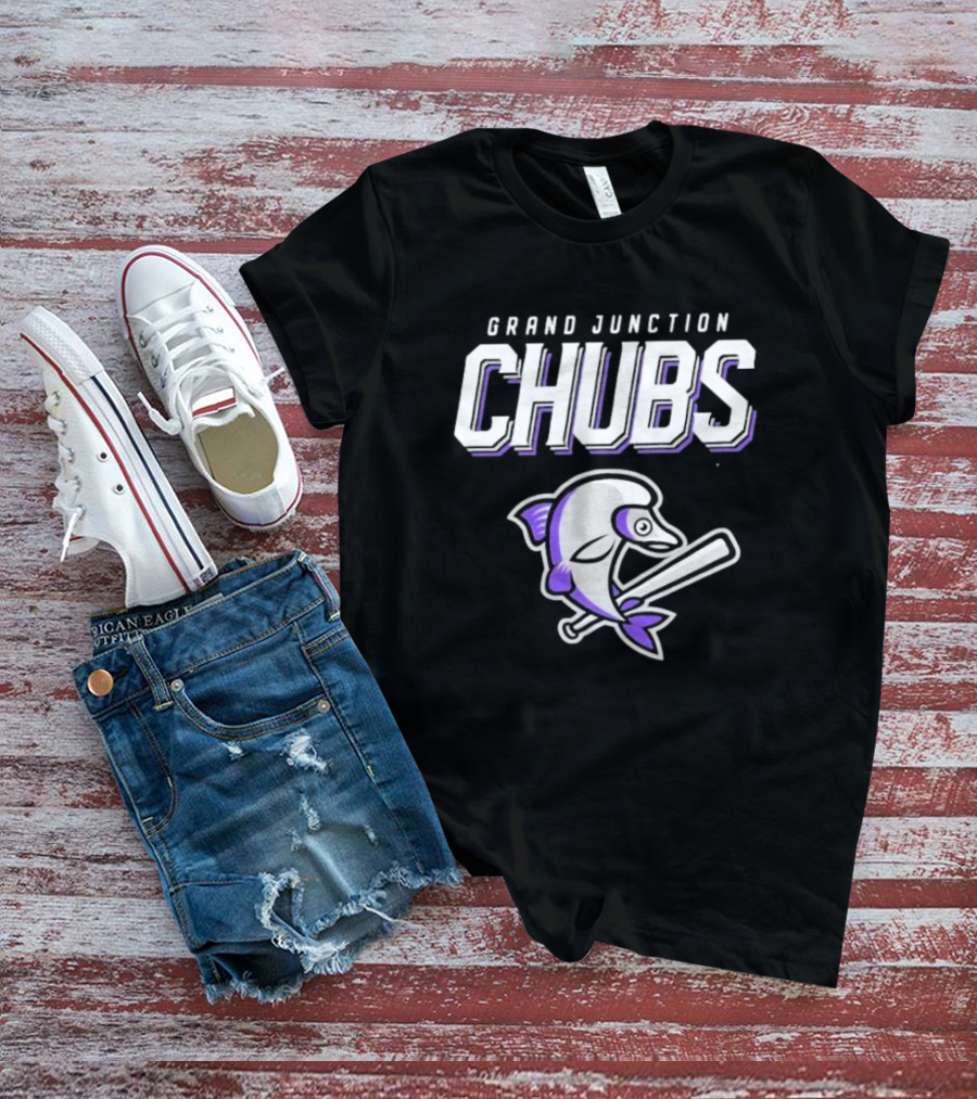 Grand Junction Chubs Baseball Fish Mascot T-Shirt