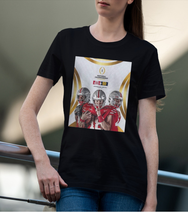 National Championship Game 2025 Ohio State Buckeyes Vs Notre Dame Fighting Irish Atlanta January 20 T-Shirt