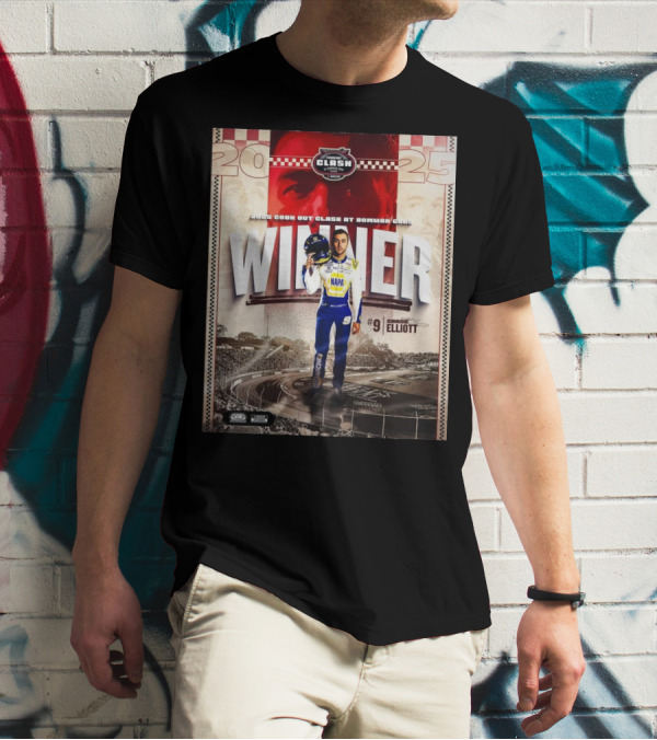 2025 Cook Out Clash At Bowman Gray Winner Chase Elliott NAPA Racing #9 T-Shirt