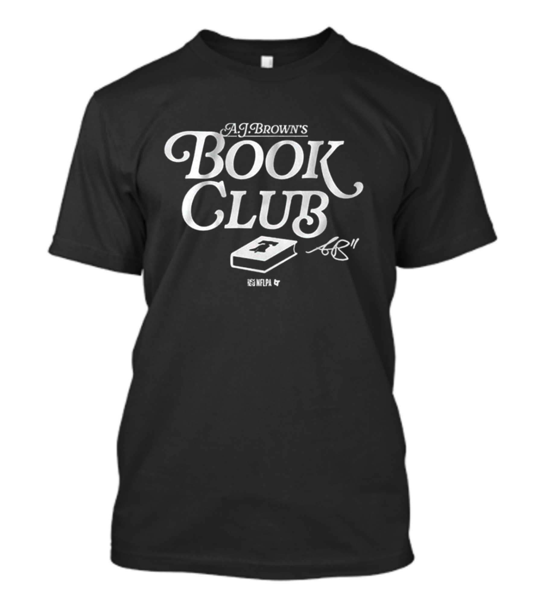 A.J. Brown’s Book Club Signature With Stylized Book And Number 11 T-Shirt