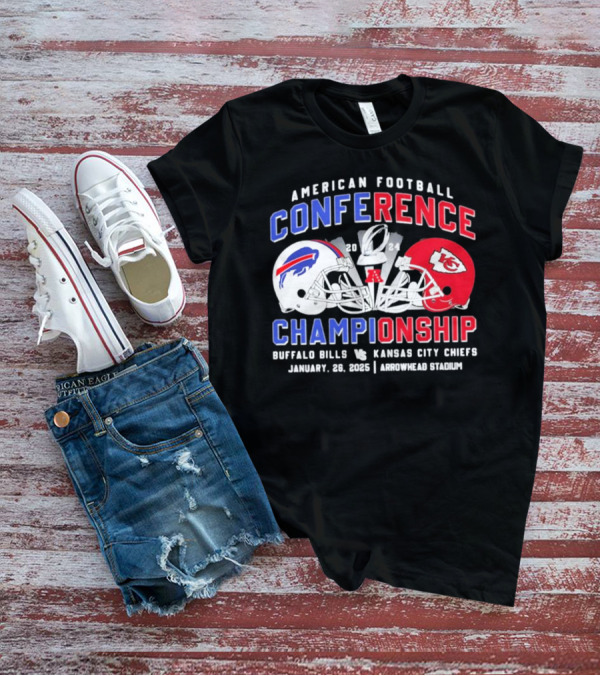 American Football Conference Championship 2024 Buffalo Bills Vs Kansas City Chiefs January 28 2024 Arrowhead Stadium T-Shirt