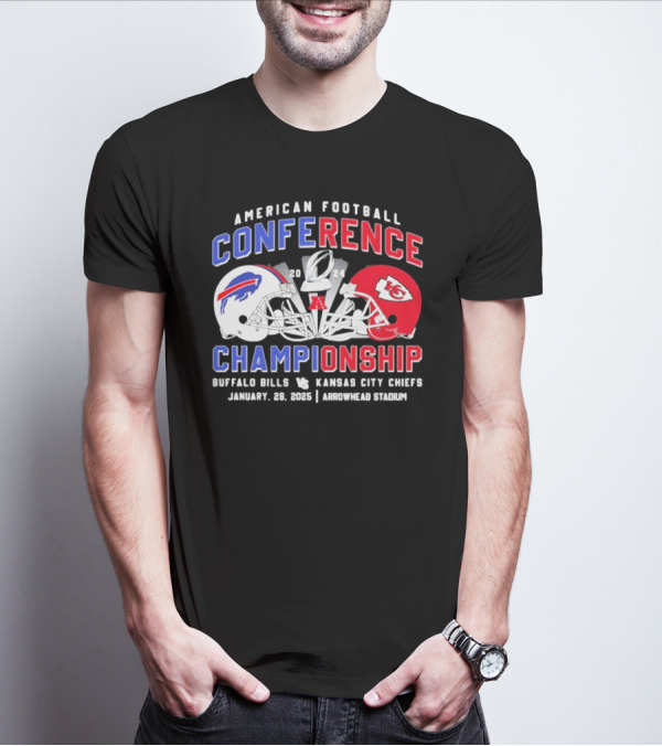American Football Conference Championship 2024 Buffalo Bills Vs Kansas City Chiefs January 28 2024 Arrowhead Stadium T-Shirt