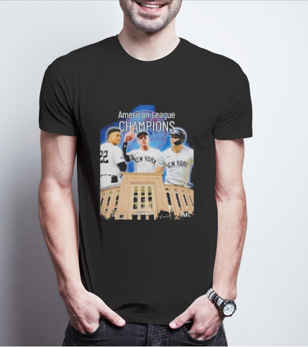 American League Champions New York Yankees Gate 4 Stadium World Series Celebration T-Shirt