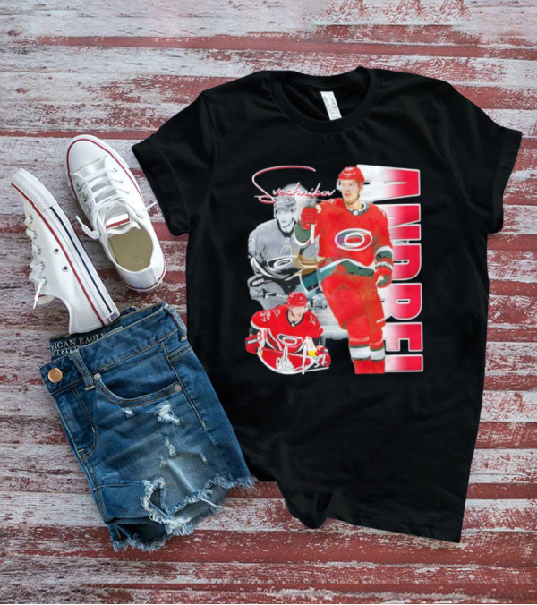 Andrei Svechnikov Carolina Hurricanes NHL Player 37 Signature T-Shirt