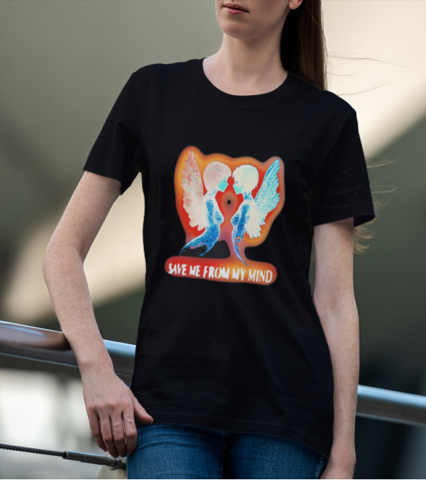 Angel Save Me From My Mind Wings Reflection T-Shirt