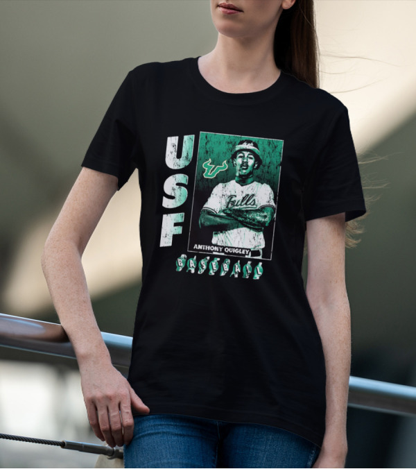 USF Bulls Anthony Quigley Baseball Vintage NCAA Division I T-Shirt