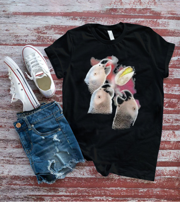 Apollo And Frens Three Cockatoos With Moon And Space Theme T-Shirt
