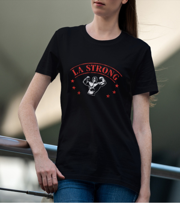 Arnold Schwarzenegger LA Strong Bodybuilder Star Design T-Shirt