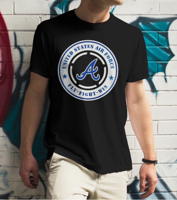 Atlanta Braves United States Air Force Fly Fight Win Military Appreciation Night 2025 T-Shirt
