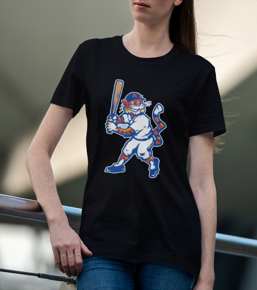 Auburn Tigers Aubie Baseball Mascot Holding Bat T-Shirt