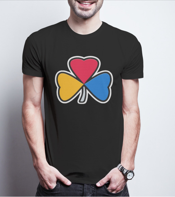 Pittsburgh Steelers Steel Shamrock Heart Colors T-Shirt