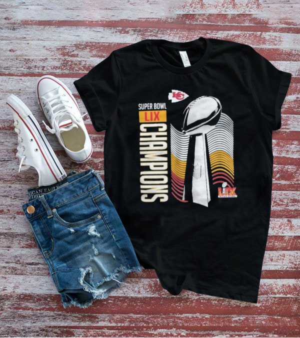 Super Bowl LIX Champions Lombardi Trophy Kansas City Chiefs T-Shirt