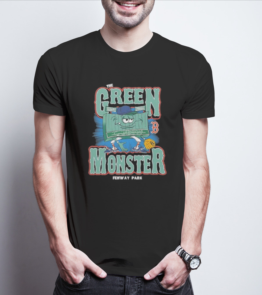 The Green Monster Fenway Park Boston Red Sox Baseball Character T-Shirt