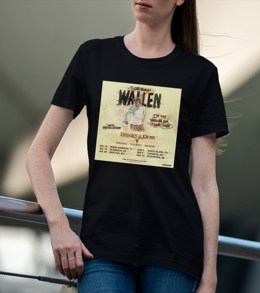 Brooks & Dunn Join Morgan Wallen On The I’m The Problem Tour 2025 T-Shirt