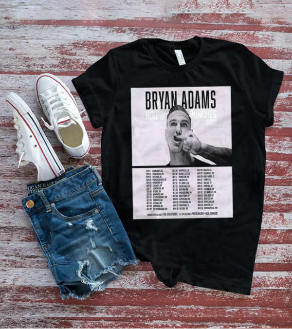 Bryan Adams Roll With The Punches 2025 North America Tour T-Shirt