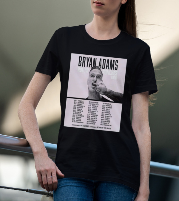 Bryan Adams Roll With The Punches 2025 North America Tour T-Shirt