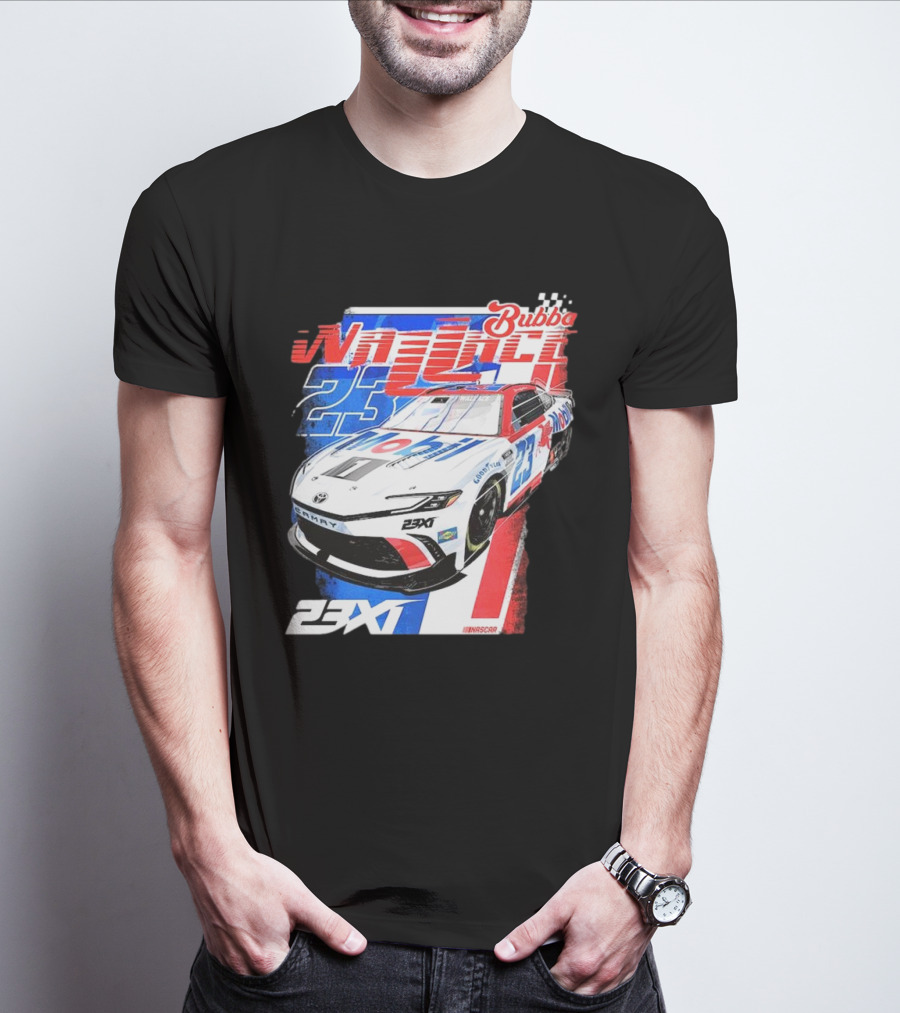 Bubba Wallace 23XI NASCAR Mobil 1 Camry Racing 23X1 T-Shirt