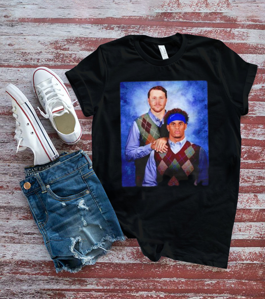 Buffalo Bills Josh Allen Keon Coleman Step Brothers T-Shirt