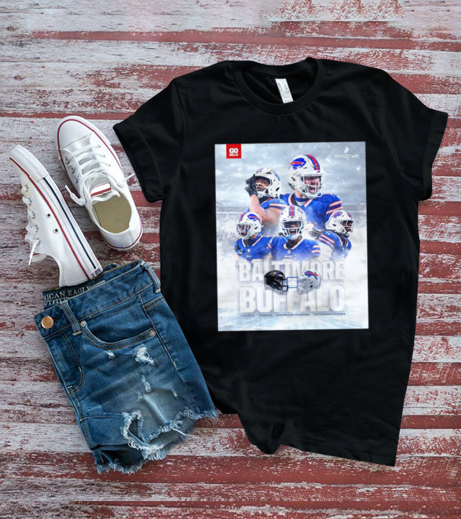Buffalo Bills Vs Baltimore Ravens 1.19.2025 Highmark Stadium NFL Divisional Round T-Shirt