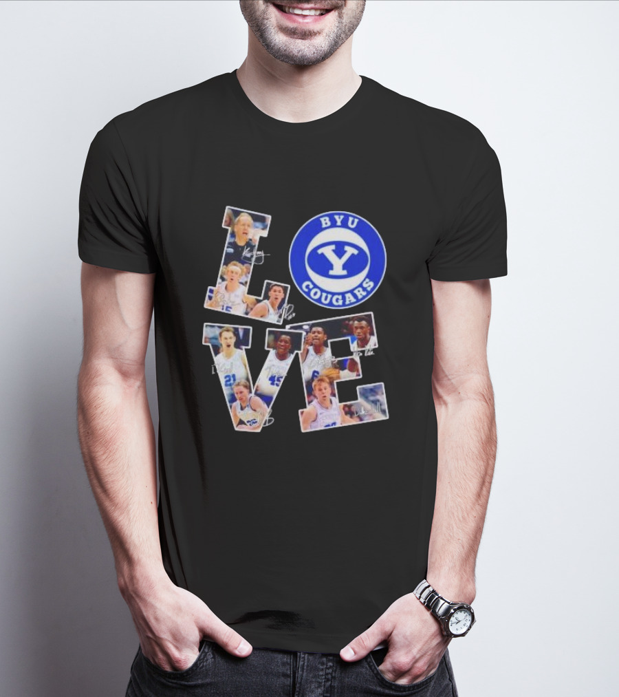 BYU Cougars Love Players Signatures T-Shirt