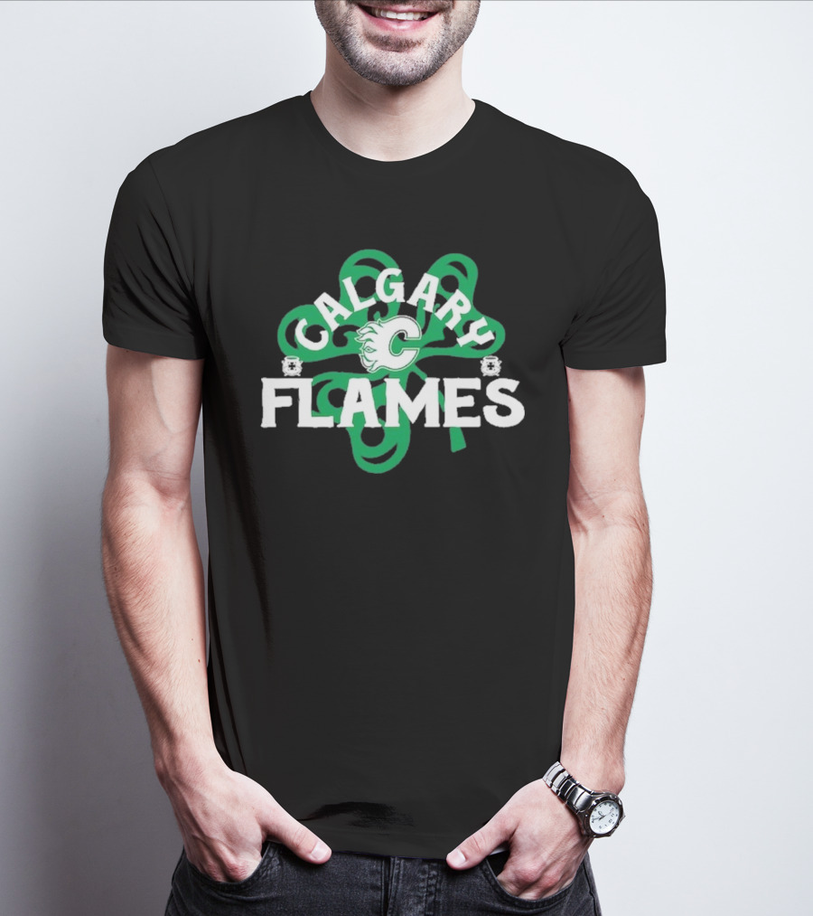 Calgary Hockey St. Patrick’s Day Richmond Shamrock T-Shirt