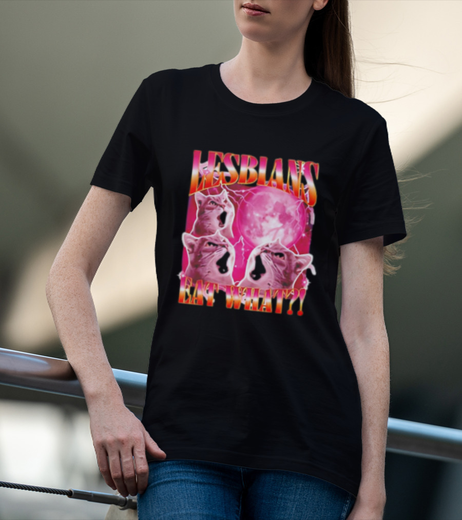 Cat Lesbians Eat What Graphic T-Shirt