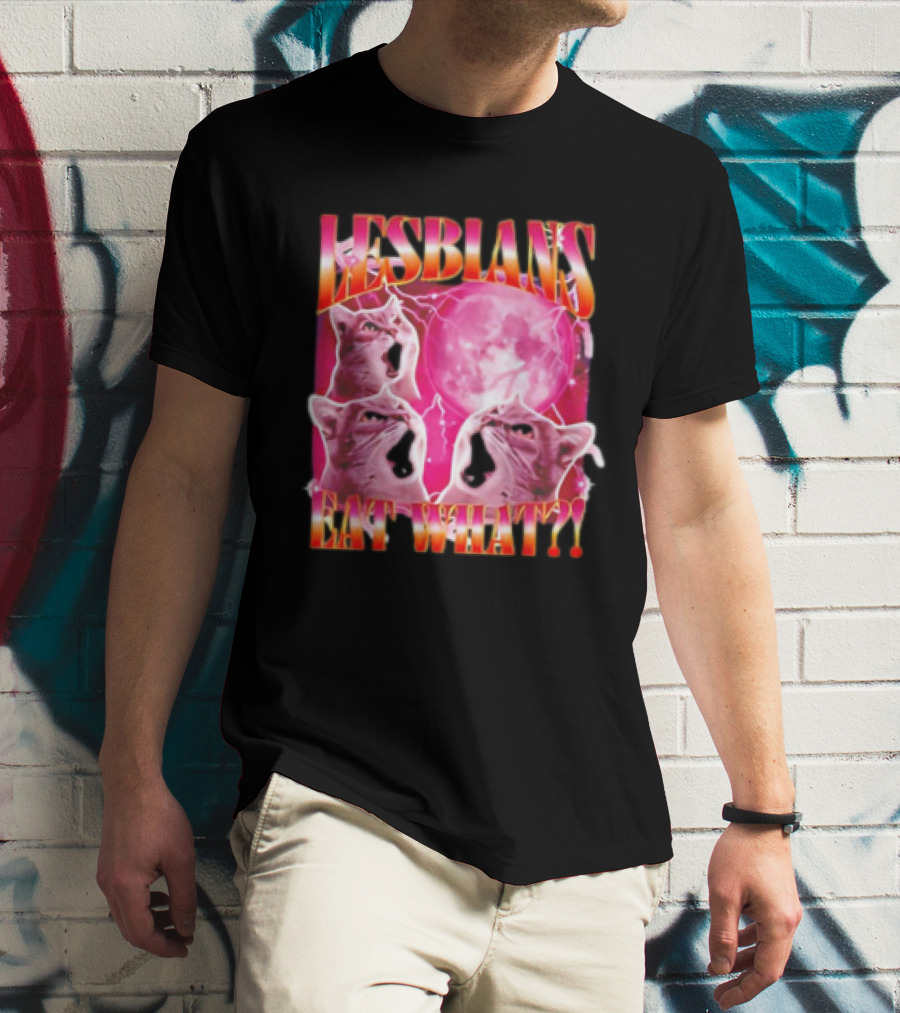 Cat Lesbians Eat What Graphic T-Shirt