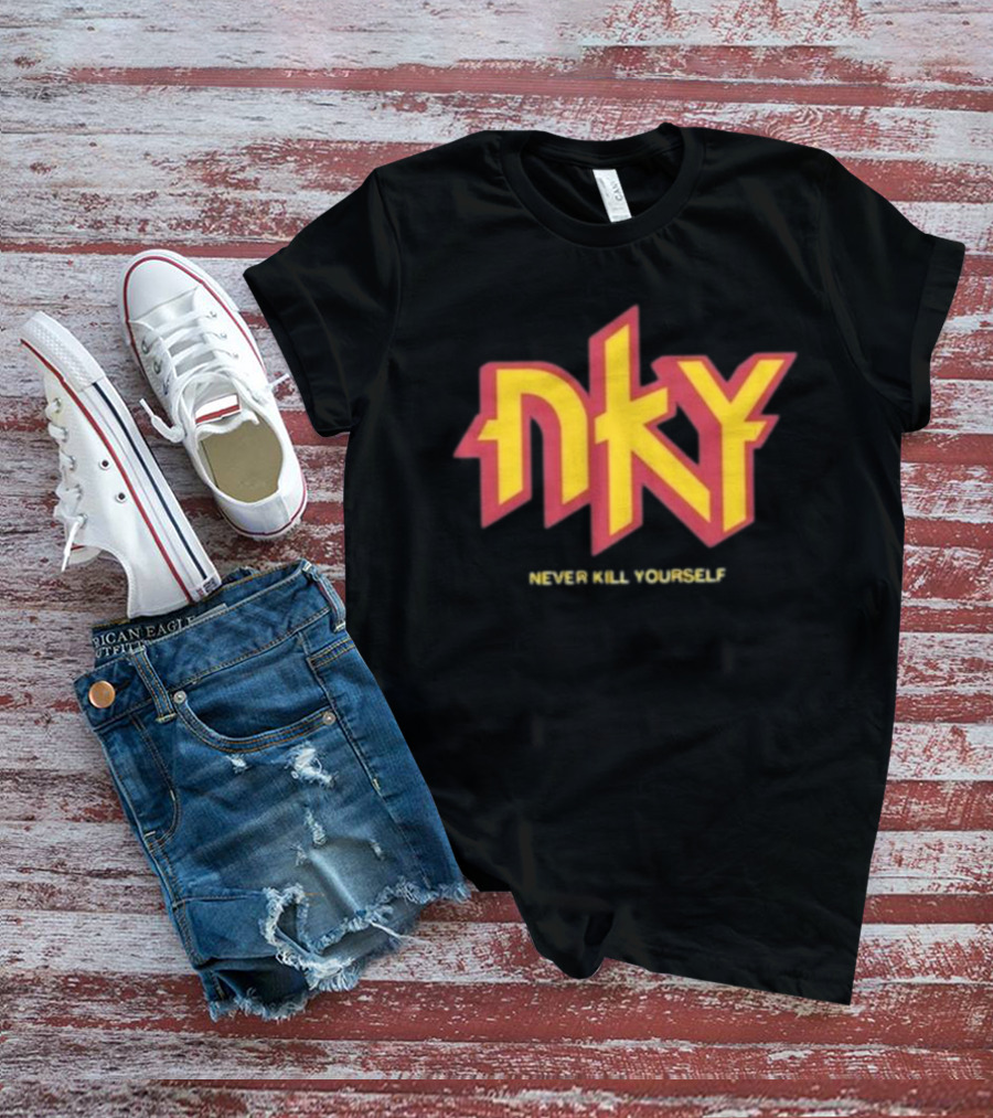 Christopher M Lafon Wearing Nyk Never Kill Yourself T-Shirt