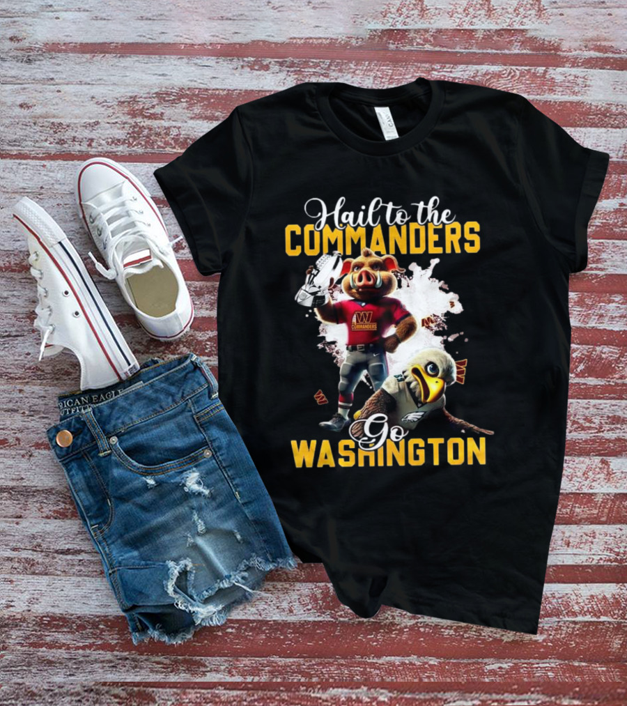 Champs On Our Way To The Washington Commanders Hail To The Go Mascot 2025 T-Shirt