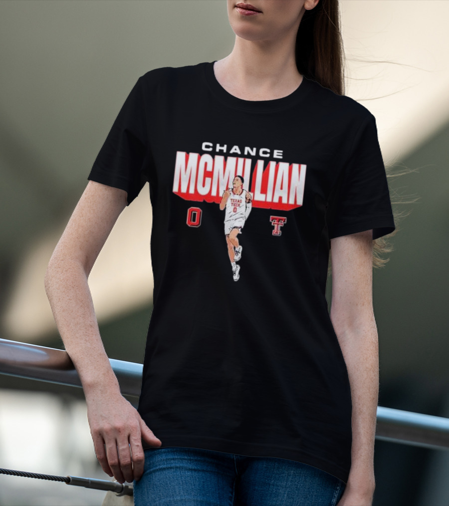 Chance McMillian Texas Tech Red Raiders Cartoon Player T-Shirt
