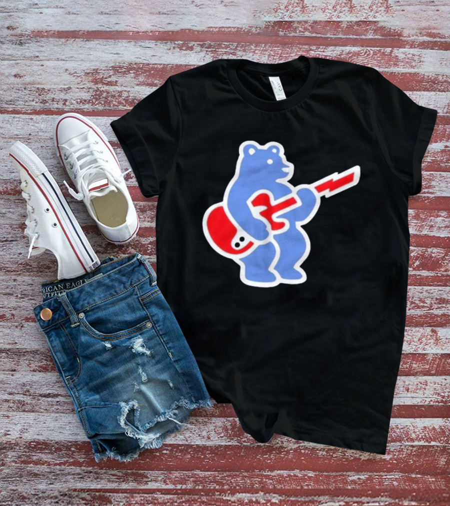 Cubs Bear Guitar Logo T-Shirt
