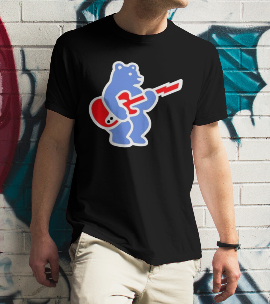Cubs Bear Guitar Logo T-Shirt