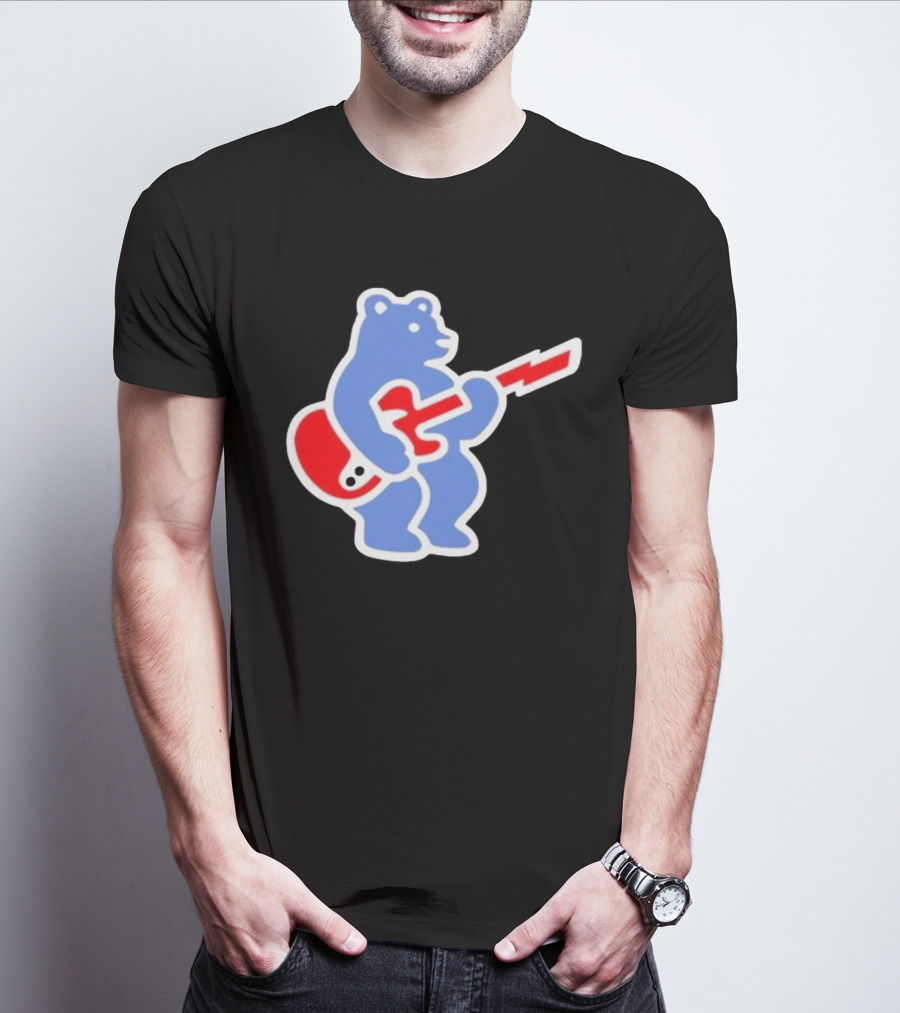 Cubs Bear Guitar Logo T-Shirt