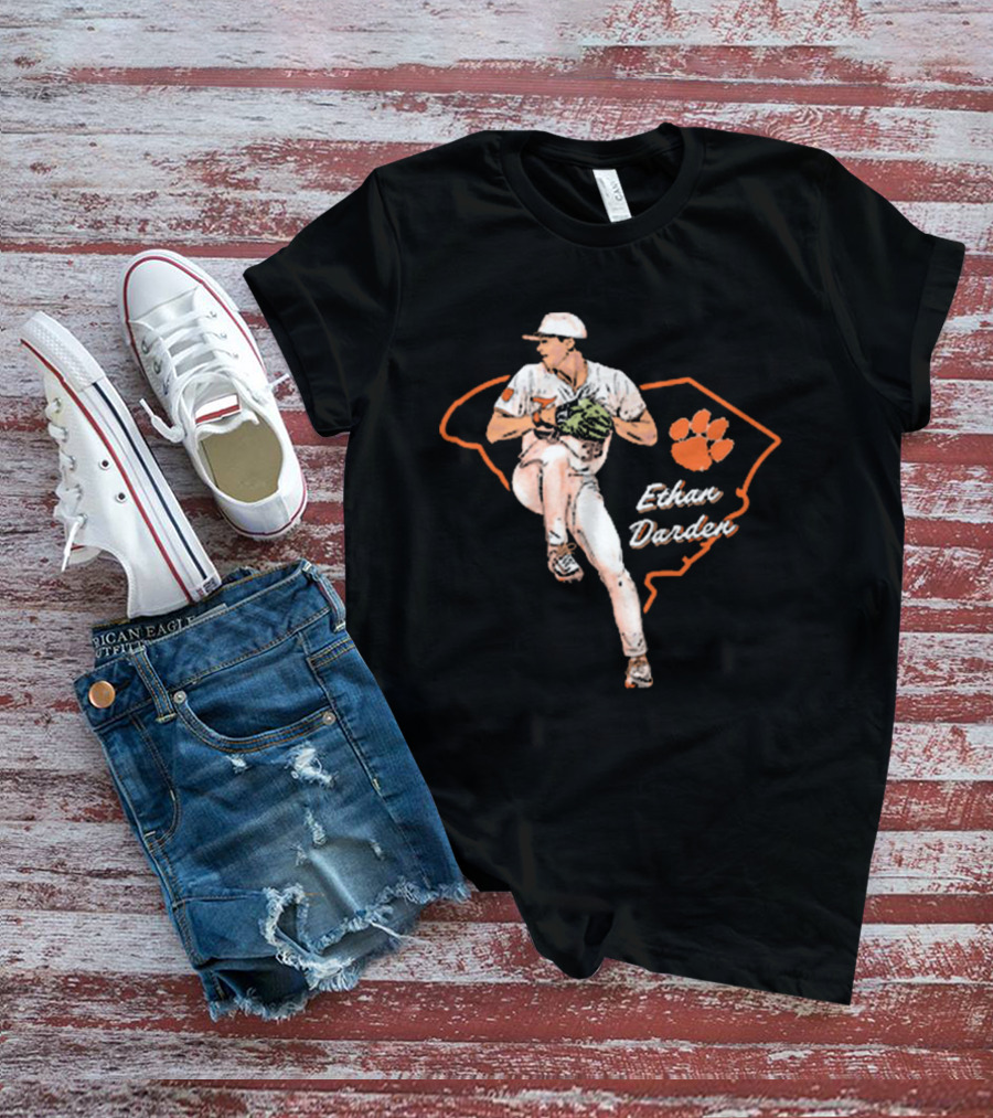 Ethan Darden Hometown Hero Clemson Tigers Baseball NCAA Division I 2025 T-Shirt